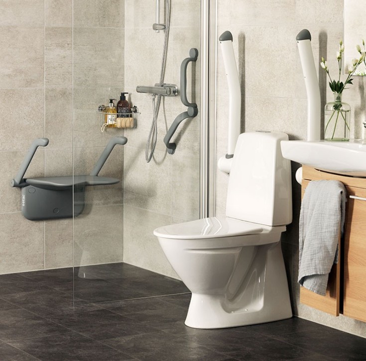 Etac Flex förlängningsdel till stödhandtag, 30 cm, grå