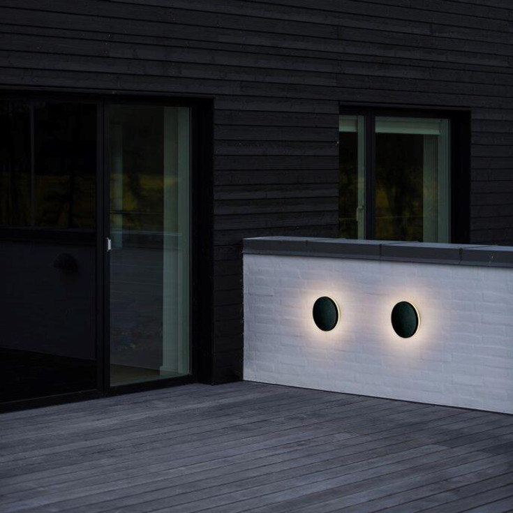 Nordlux Artego udendørs væglampe, rund