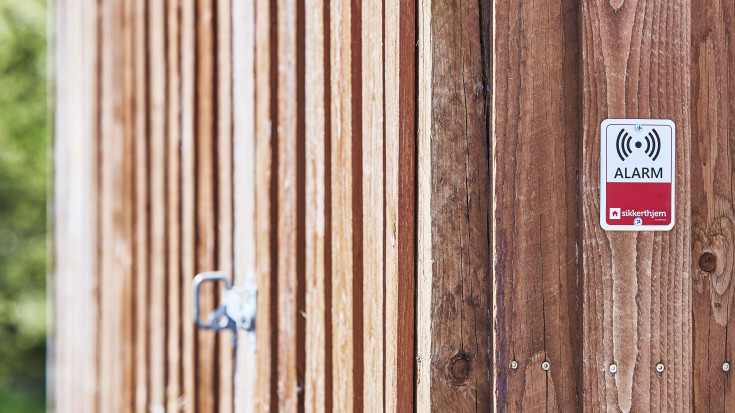 Sikkerthjem præventivt udendørs alarmskilt