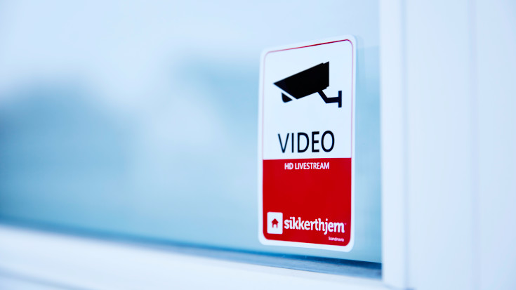 Sikkerthjem förebyggande videoklistermärken, 3 st