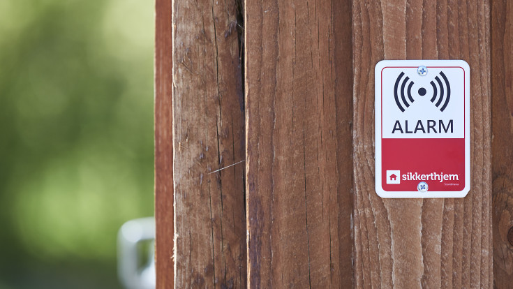 Sikkerthjem præventivt udendørs alarmskilt