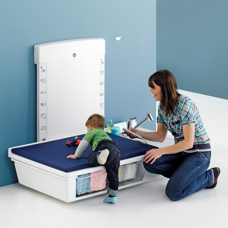 Pressalit Care puslebord, 80x140 cm, hvid