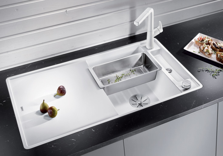 Blanco Axia III 5 S-F kjøkkenvask, 90,5x50 cm, grå