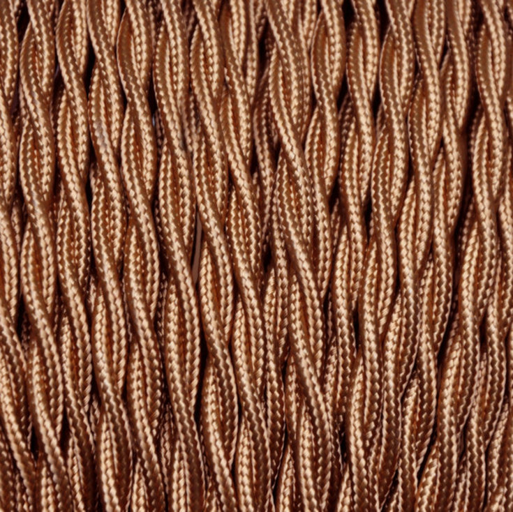 100 meter Stofledning, snoet, 2x0,75 mm², kobber, S100