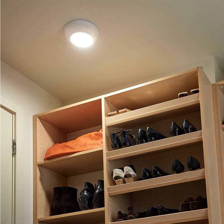 Mr. Beams LED ultralysende taklampe på batteri, hvit