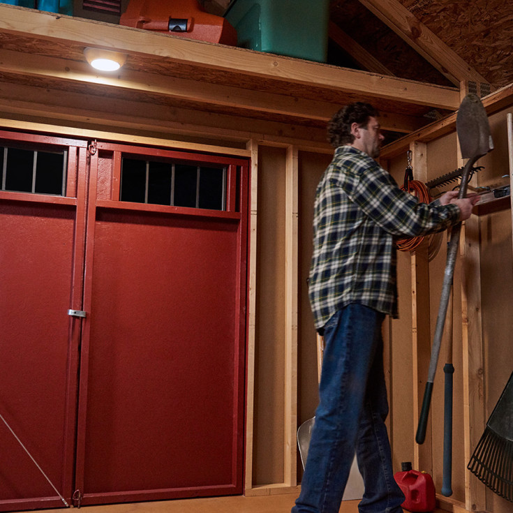 Mr. Beams LED ultraljus taklampa på batteri, vit