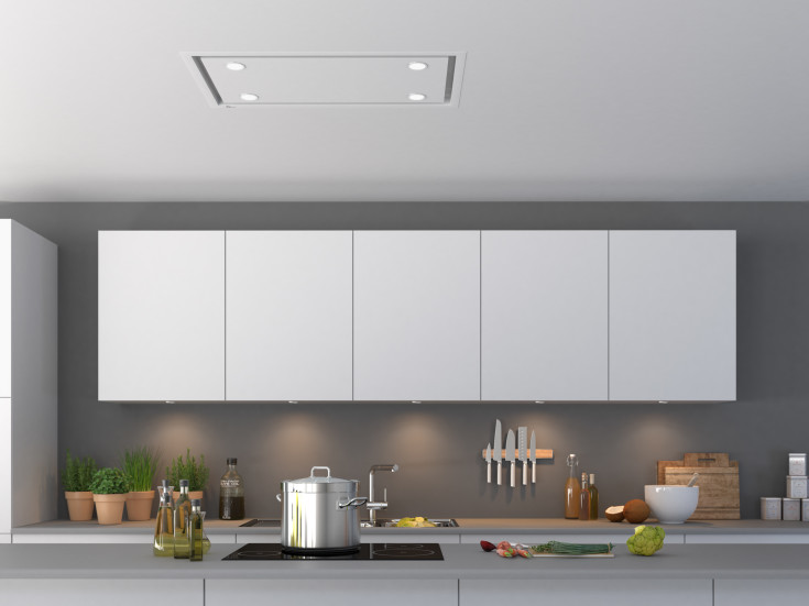 Thermex Newcastle Medio emhætte, loftmonteret, 90x50 cm, hvid