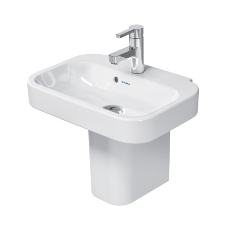 Duravit Happy D.2 vegghengt servant, 50x36 cm, hvit