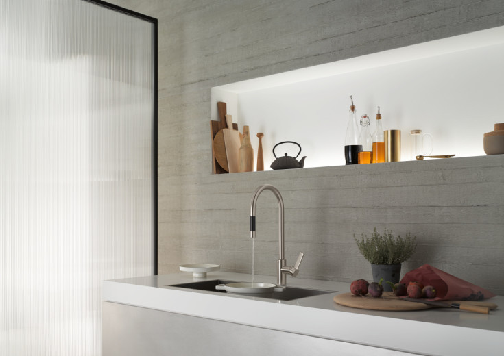 Dornbracht Tara Ultra køkkenarmatur, udtrækstud, krom