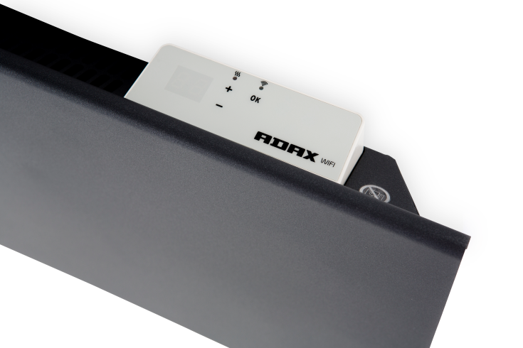 Adax Neo H panelovn med termostat og WiFi 600W/230V, grå, 8 m²