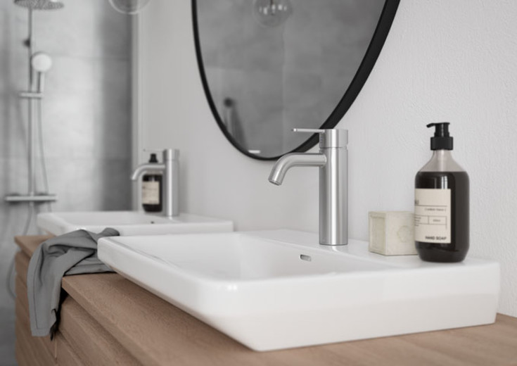 Damixa Silhouet håndvaskarmatur, rustfrit stål