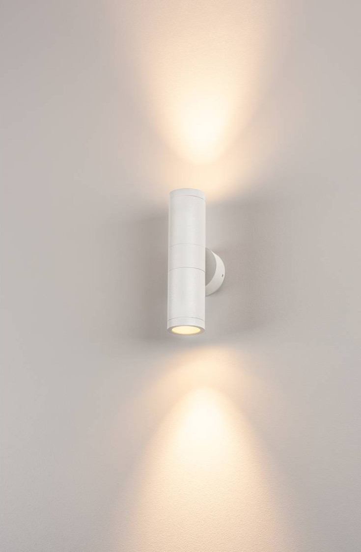 SLV Astina udendørs væglampe, op/ned, hvid