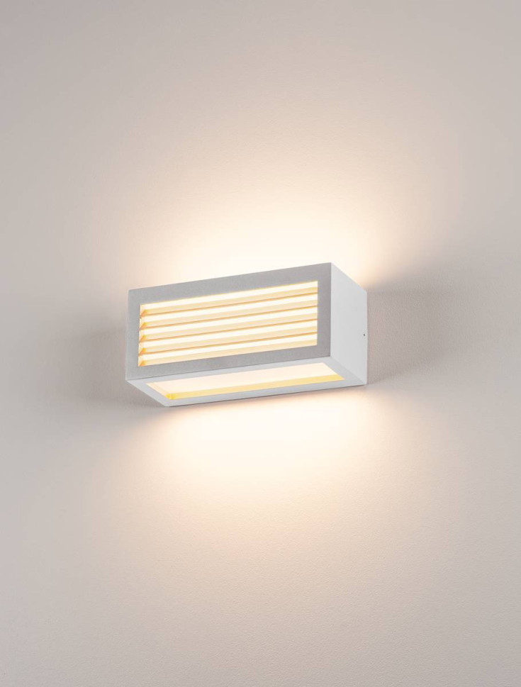 SLV Box-L udendørs væglampe, hvid