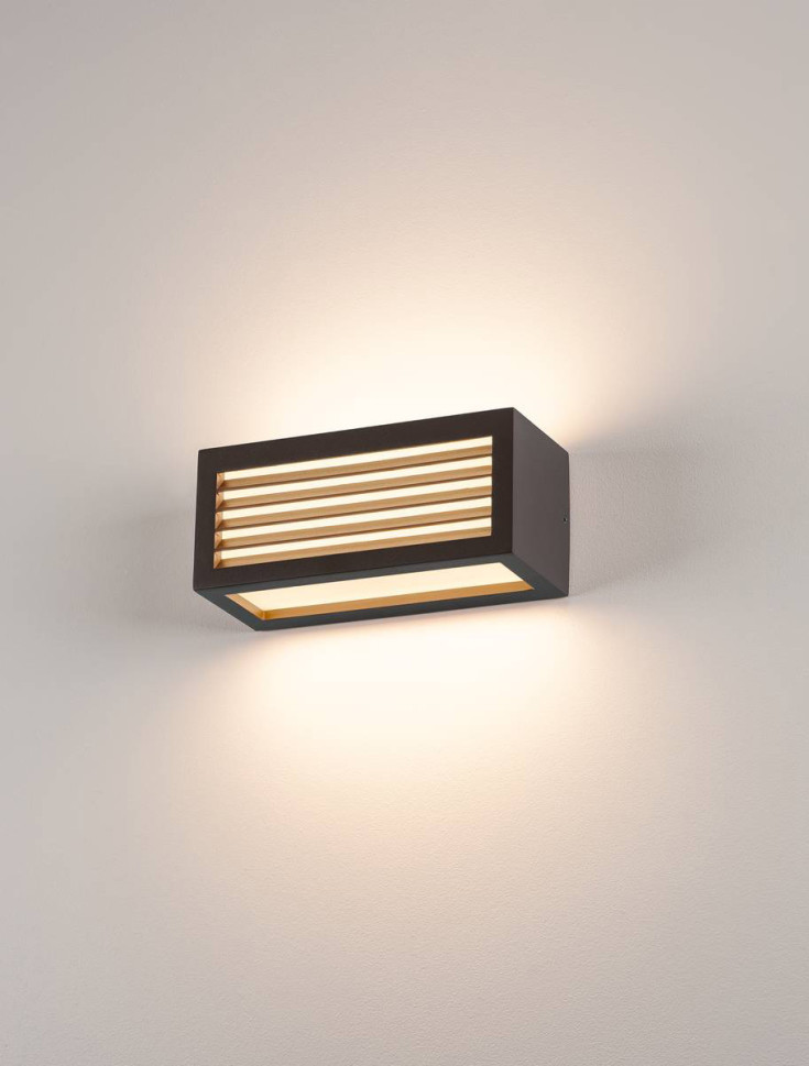 SLV Box-L udendørs væglampe, antracit