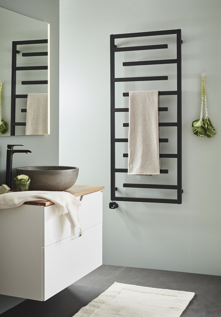 Noro Neo håndkletørker, kombi, 60x138 cm, antrasittgrå