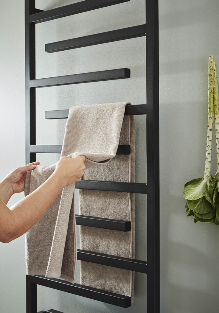 Noro Neo håndkletørker, kombi, 60x138 cm, antrasittgrå