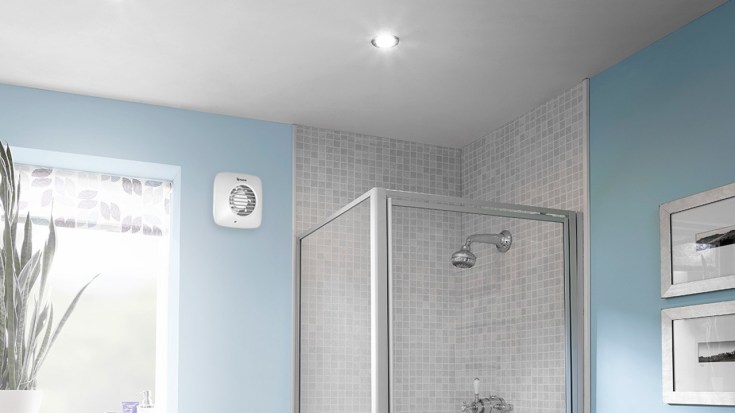 XPELAIR vifte DX100 BTHS med timer og hygrostat, firkantet