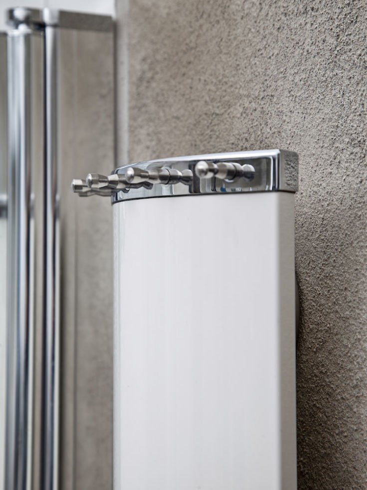 Pax Velvet handdukstork, el, 21x103 cm, vit