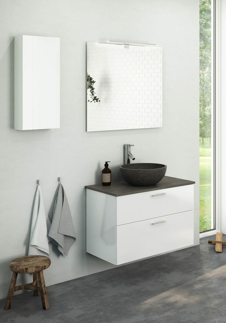 Noro benkeplate, 61x46.2 cm, gråspraglete