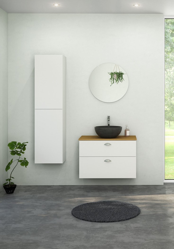 Noro City servantskap, 80x45.3 cm, hvit