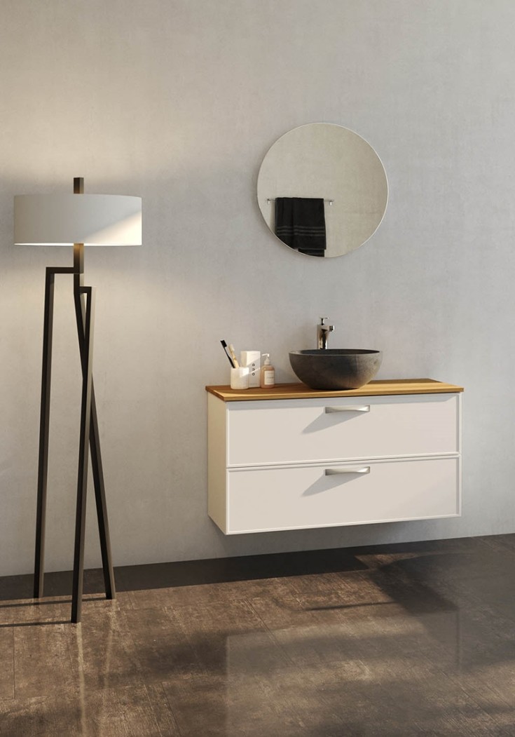 Noro Vogue servantskap, 100x45.3 cm, hvit