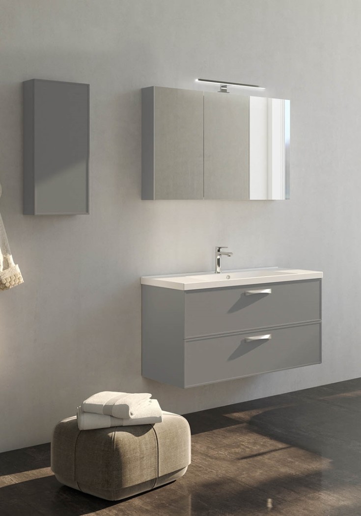 Noro Vogue servantskap, 100x45.3 cm, grå