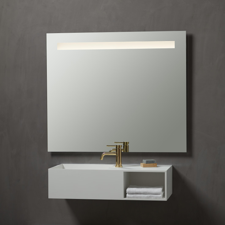 Loevschall Venice speil med lys, dimbar, touch, 100x85 cm