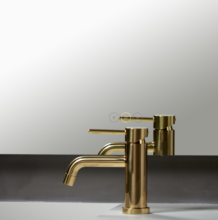 Loevschall Venice spegel med belysning, dimbar, touch, 100x85 cm