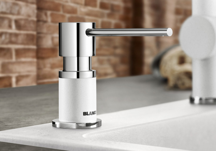 Blanco Lato diskmedelspump, krom/vit