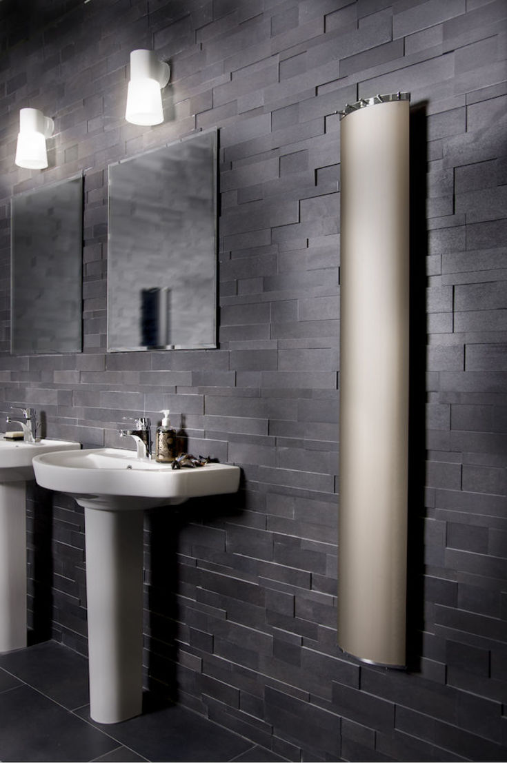 Pax Velvet håndkletørker, el, LED, 21x143 cm, beige