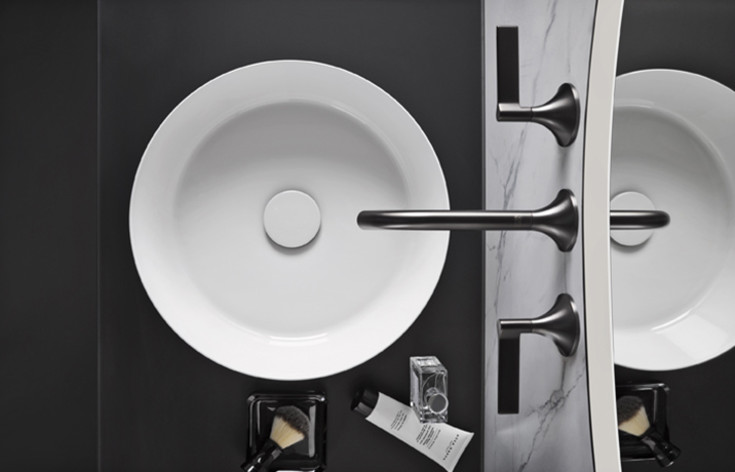 Alape Scorpio håndvask, Ø37,5 cm, hvid