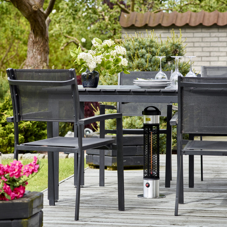 Hortus terrassevarmer under bord, 1200W, sølv