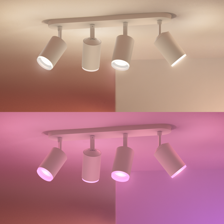 Philips Hue Fugato spotter i tak, hvit