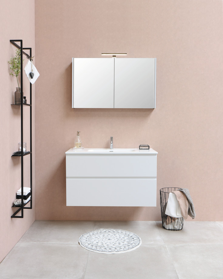 Sanibell Proline møbelpakke, 101x46,8 cm, matt hvit