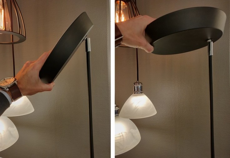 Halo Design Vegas Uplight golvlampa, svart