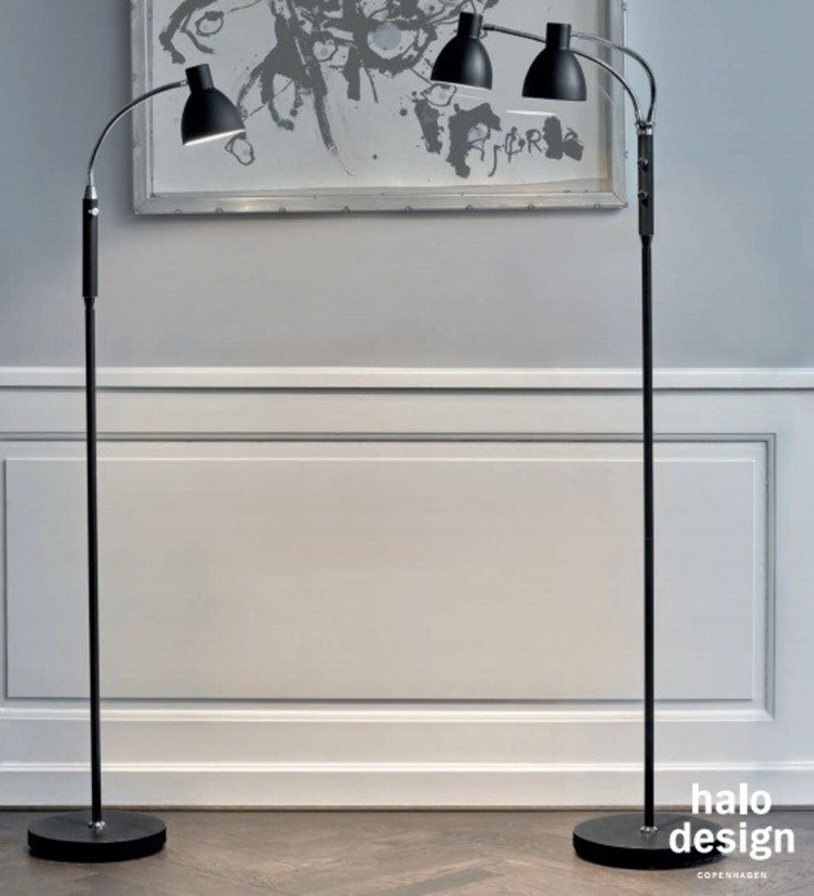 Halo Design Hudson gulvlampe, 1 arm, svart