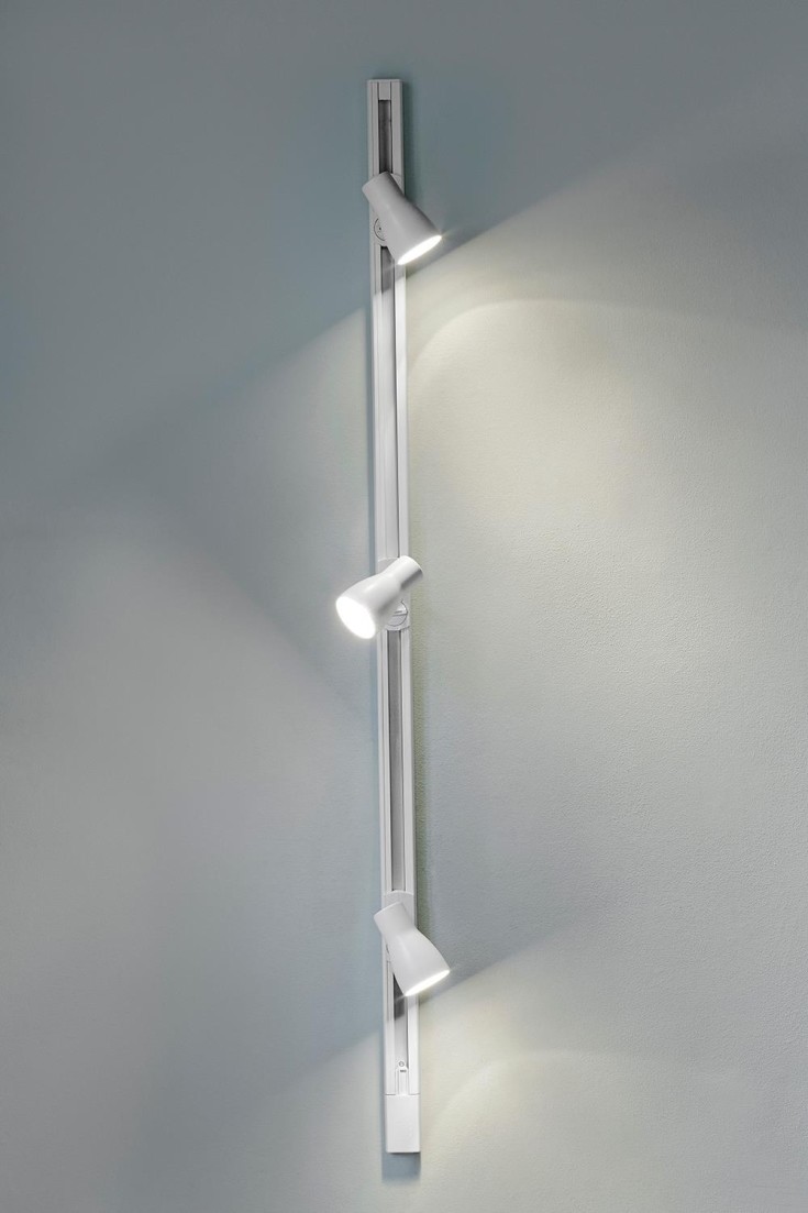 Halo Design Track Aero 1-fas skenspotlight, vit