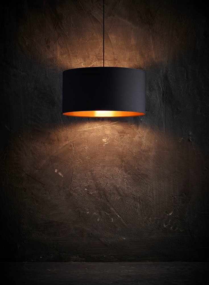 Nielsen Light lampskärm, svart/koppar, Ø40 cm