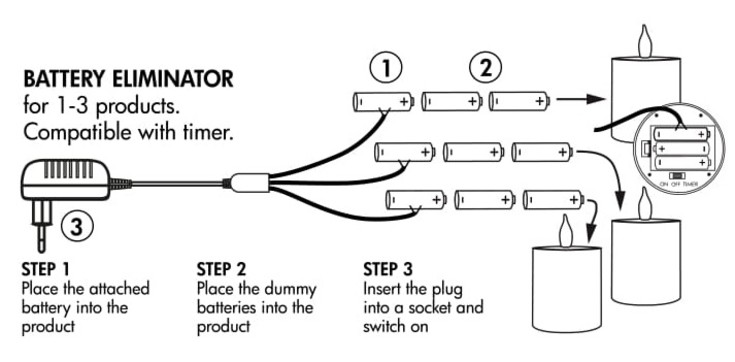 Star Trading AA erstatningsbatterier, 3 stk.