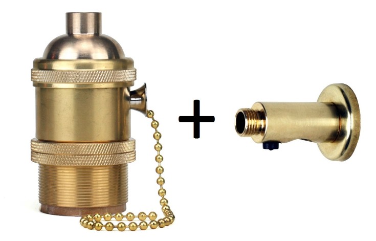 Retro vegglampe, messing