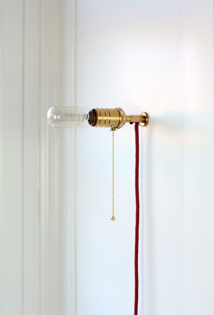 Retro vegglampe, messing