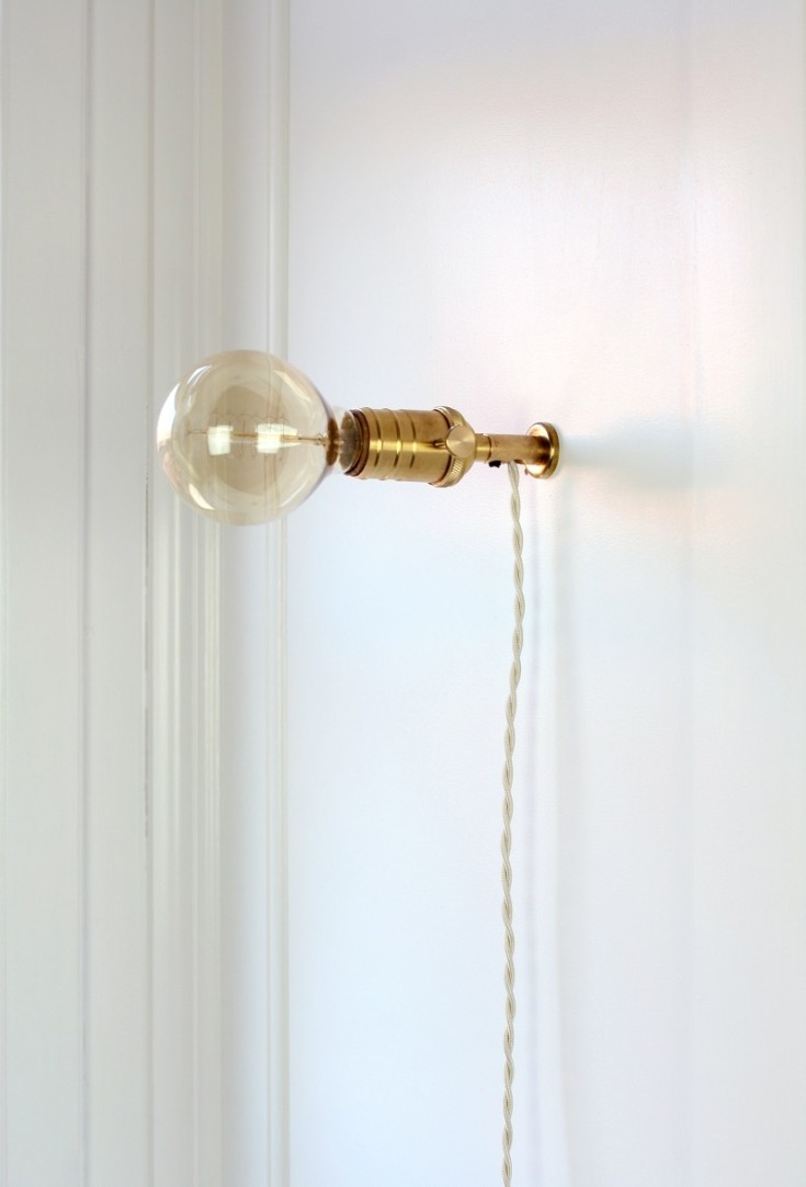 Retro vegglampe, messing