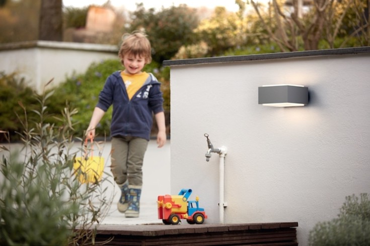 Philips myGarden Hedgehog vegg utelys, grå