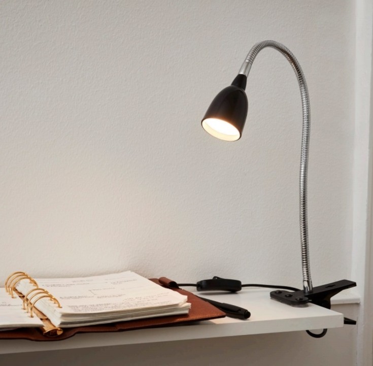 Nielsen Light Kobra klämlampa, svart
