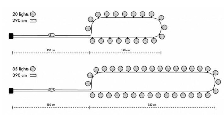 Iris Lights Greige lyskjede, 20 kuler