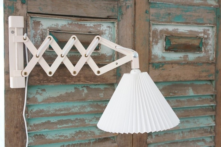 Sax vegglampe, E27, lyst tre