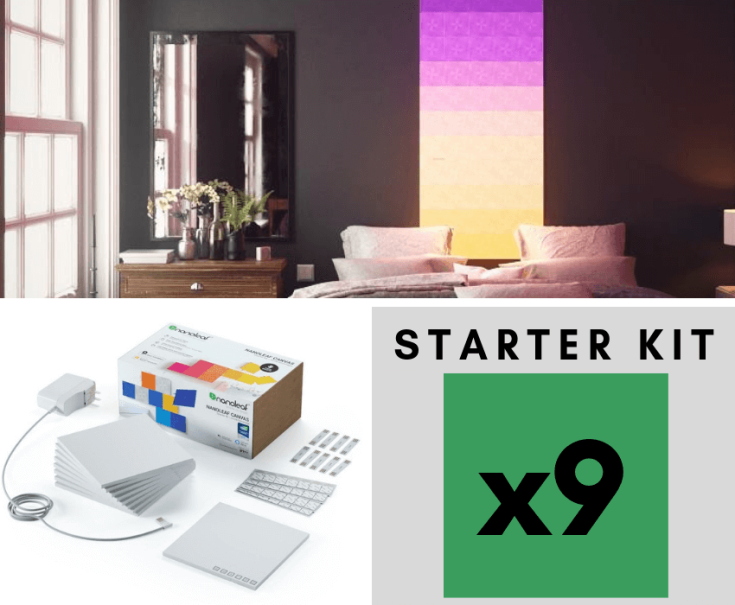 Nanoleaf Canvas startpakke med 9 paneler