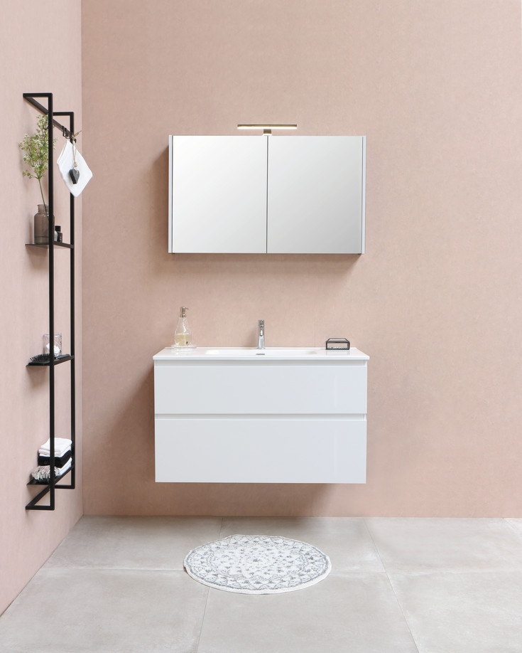 Sanibell Proline möbelpaket, 81x46,8 cm, vit högglans