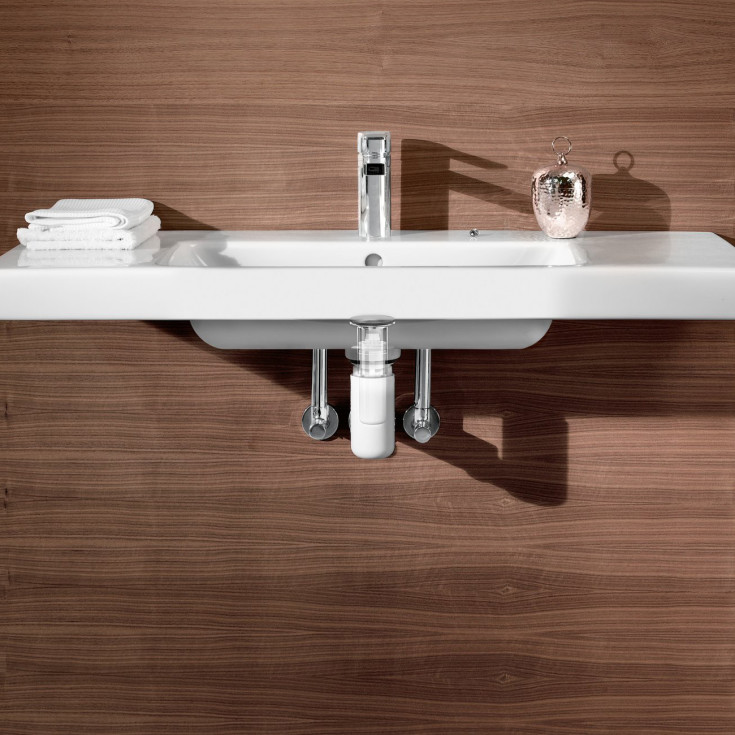 Villeroy & Boch bunnventil, push-open, krom