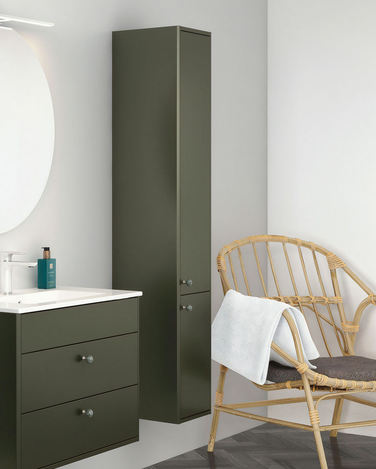 Gustavsberg Graphic højskab, 30x165 cm, grøn